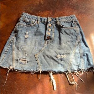 Free people denim skirt
